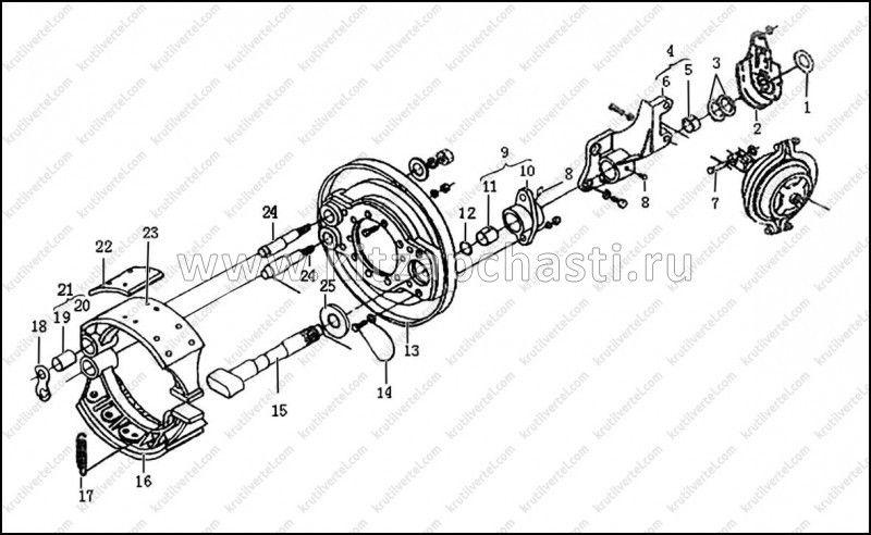 Щит тормозной задний правый Baw Fenix 1065 Евро 3 3502Q12-011